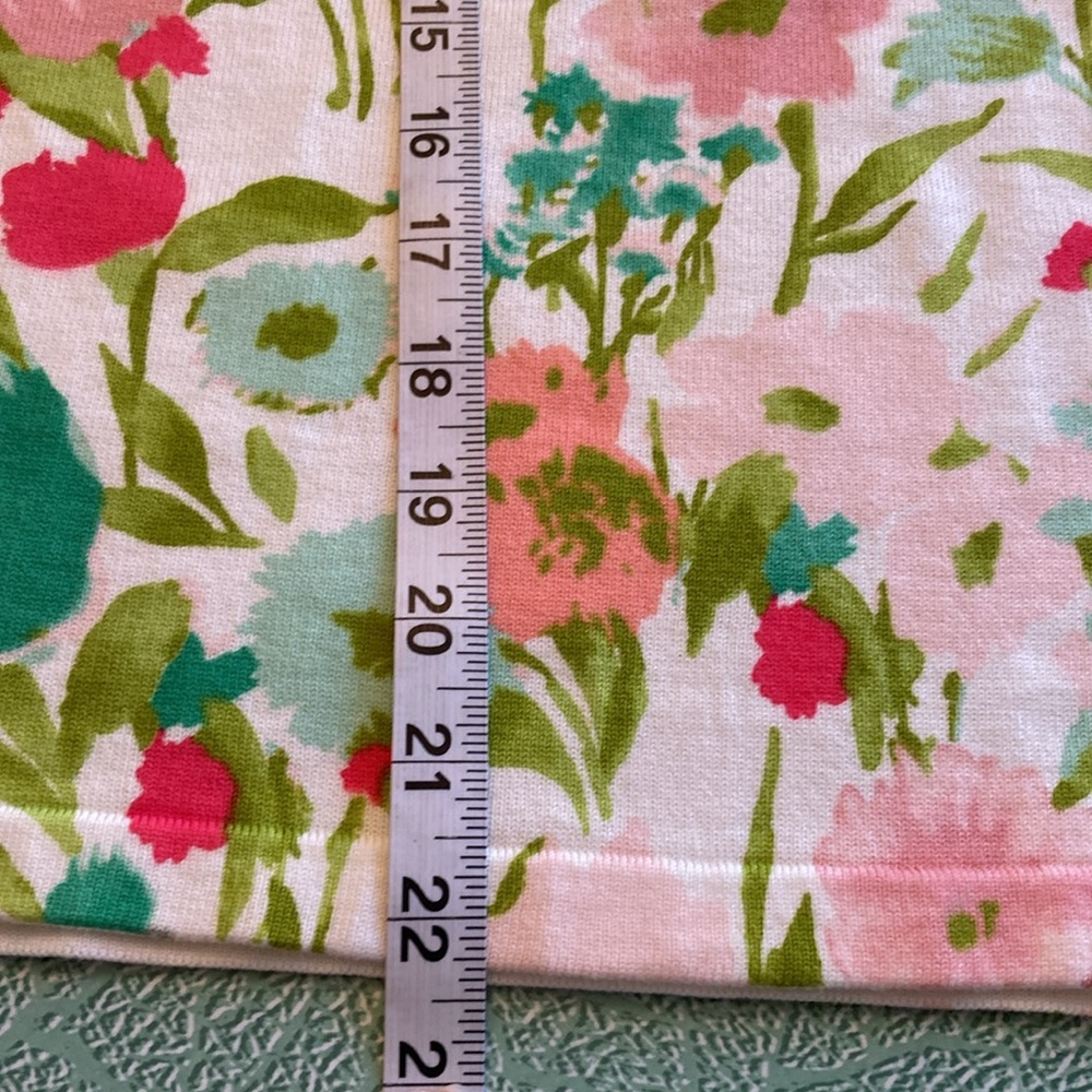 Kate Hill Floral Knit Tank in Pink, Green & Teal - Picture 6 of 6